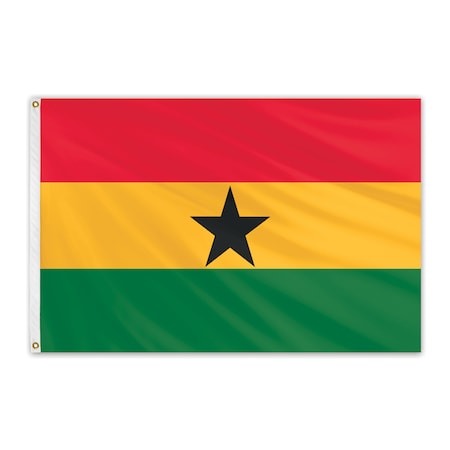 Ghana Outdoor Nylon Flag 2'x3'